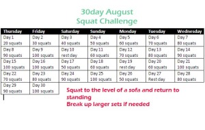 30 day squat challenge, squat workout