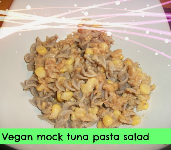 vegan, mock tuna, vegan, pasta, salad 